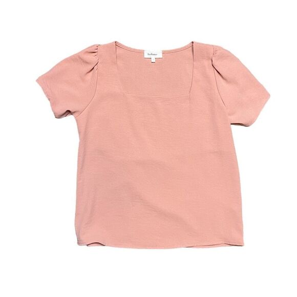 BOHME Pleated Sleeve Blouse Dusty Pink Size Small - Picture 1 of 8